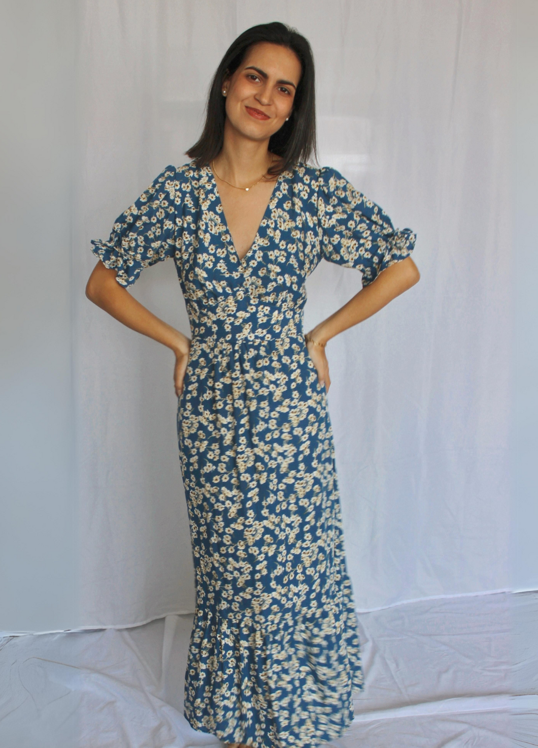 Vestido Camelia - Azul