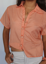 Cargar imagen en el visor de la galería, Blusa Maia - Vichy Naranja
