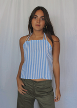 Cargar imagen en el visor de la galería, Blusa Alina - Rayas Celeste
