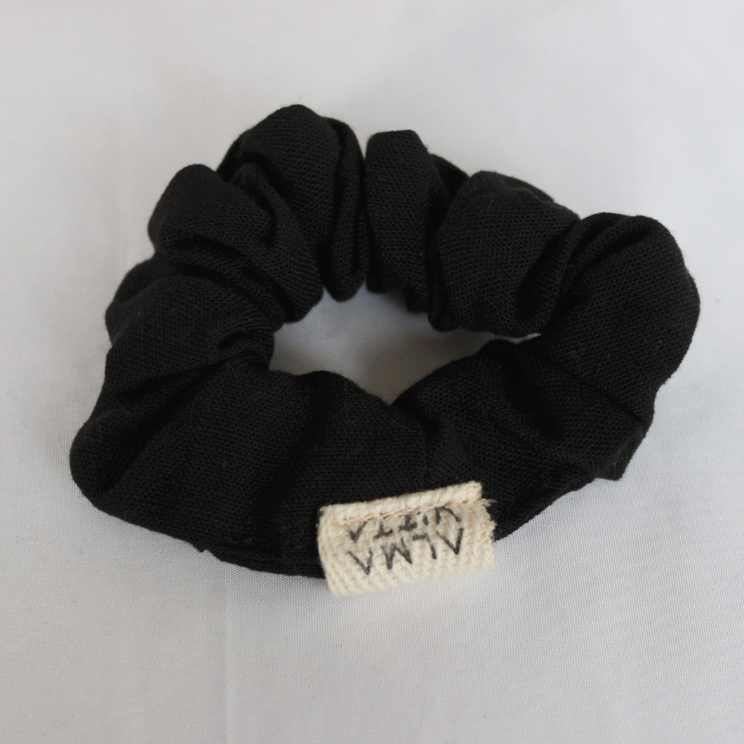 Scrunchie Lino Negro