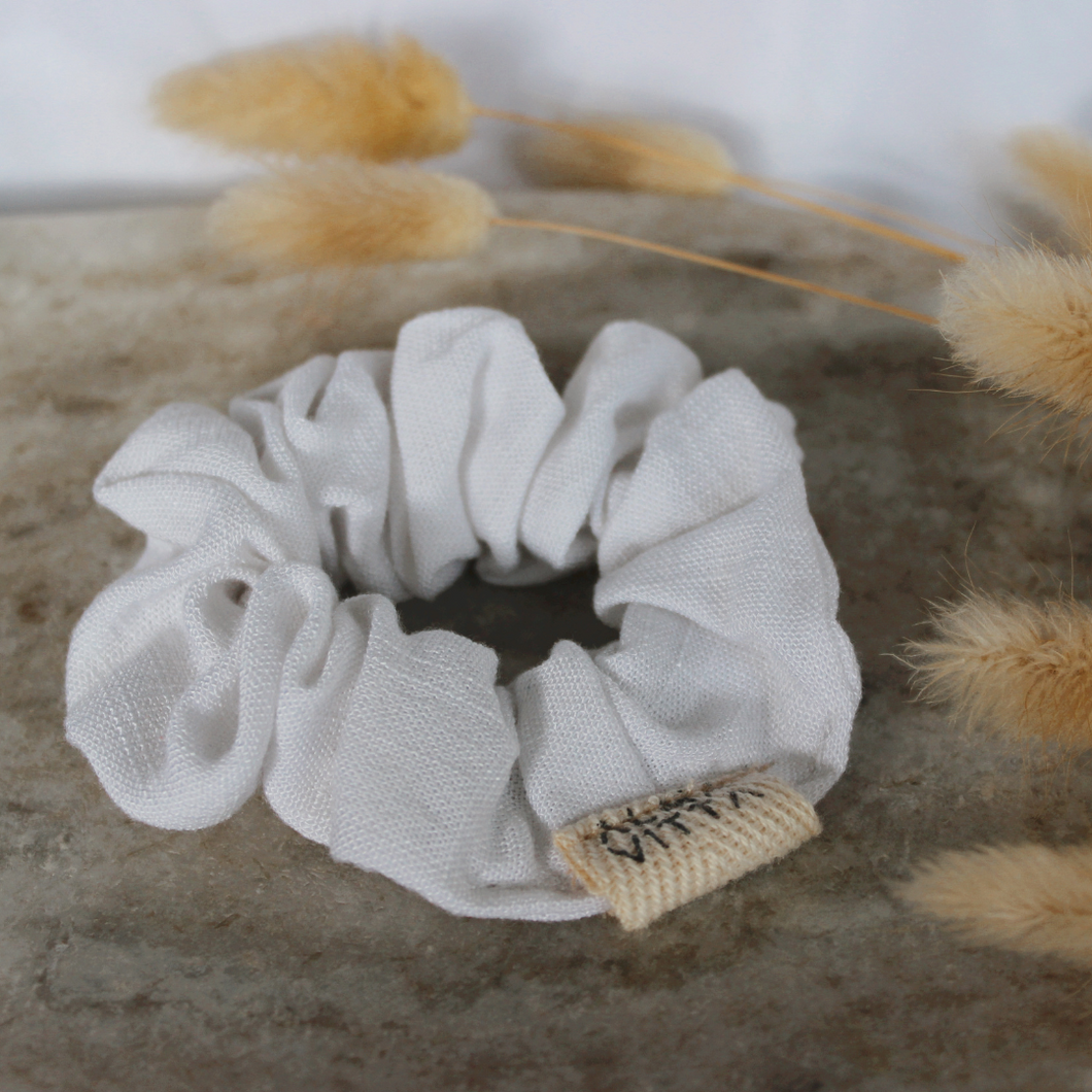 Scrunchie Lino Perla